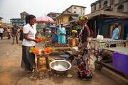 Market woman  affected by lock-down