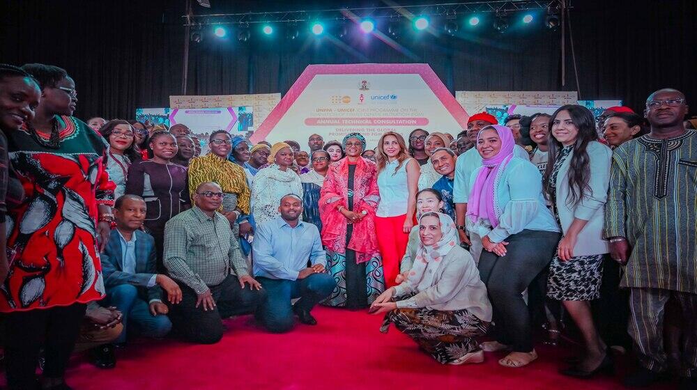 First Lady of Nigeria Senator Oluremi Tinubu with participants 