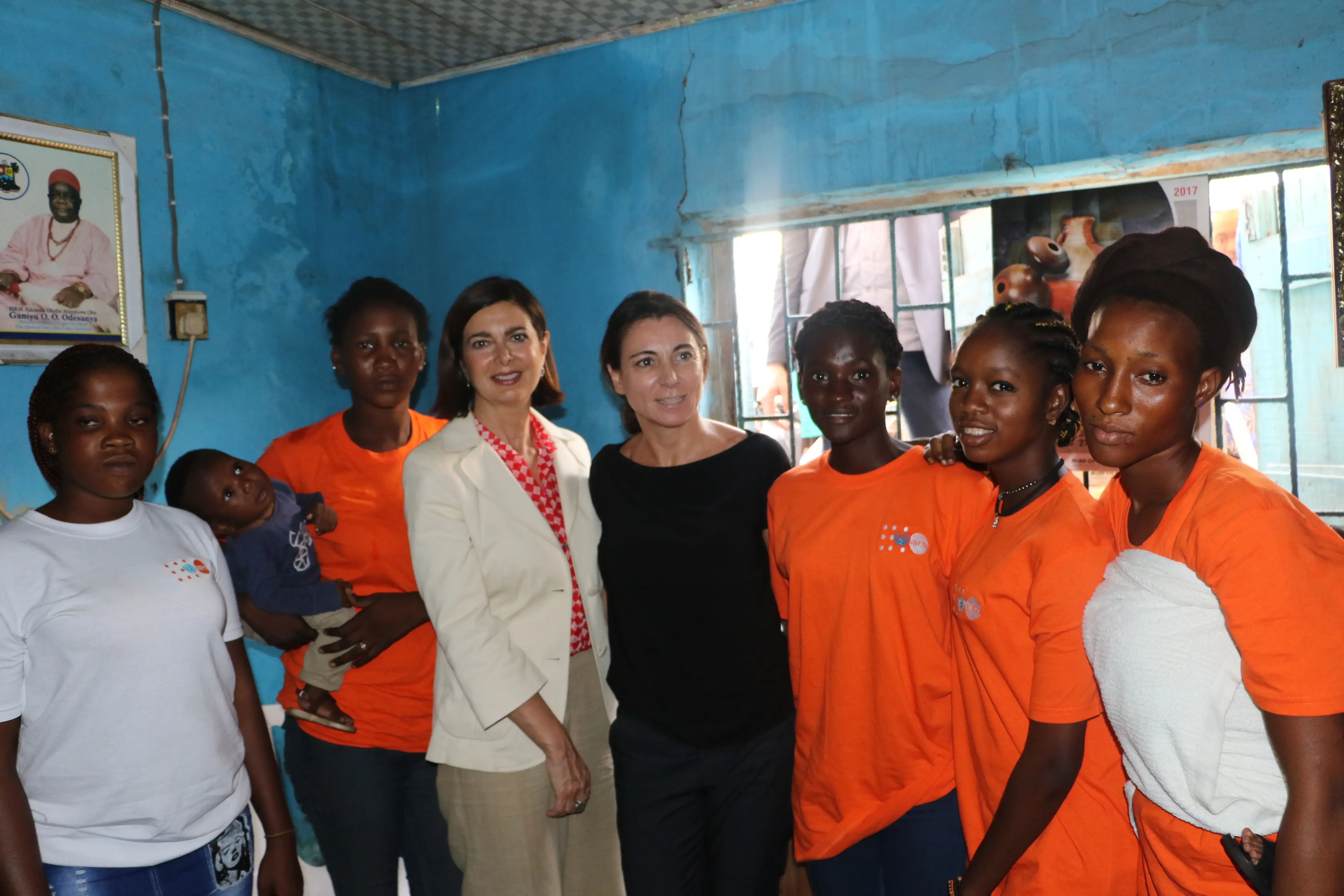 Out of school girls meet the  President of Italy’s Chamber of Deputies to discuss reproductive health and rights 