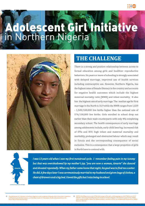 Adolescent Girl Initative In Northern Nigeria